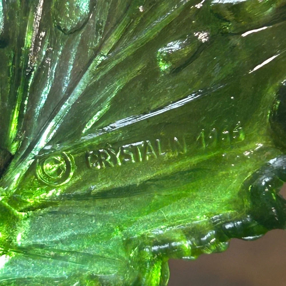 Crystalin 1966‎ Vintage Lucite Resin Flower Sculpture Olive Green MCM